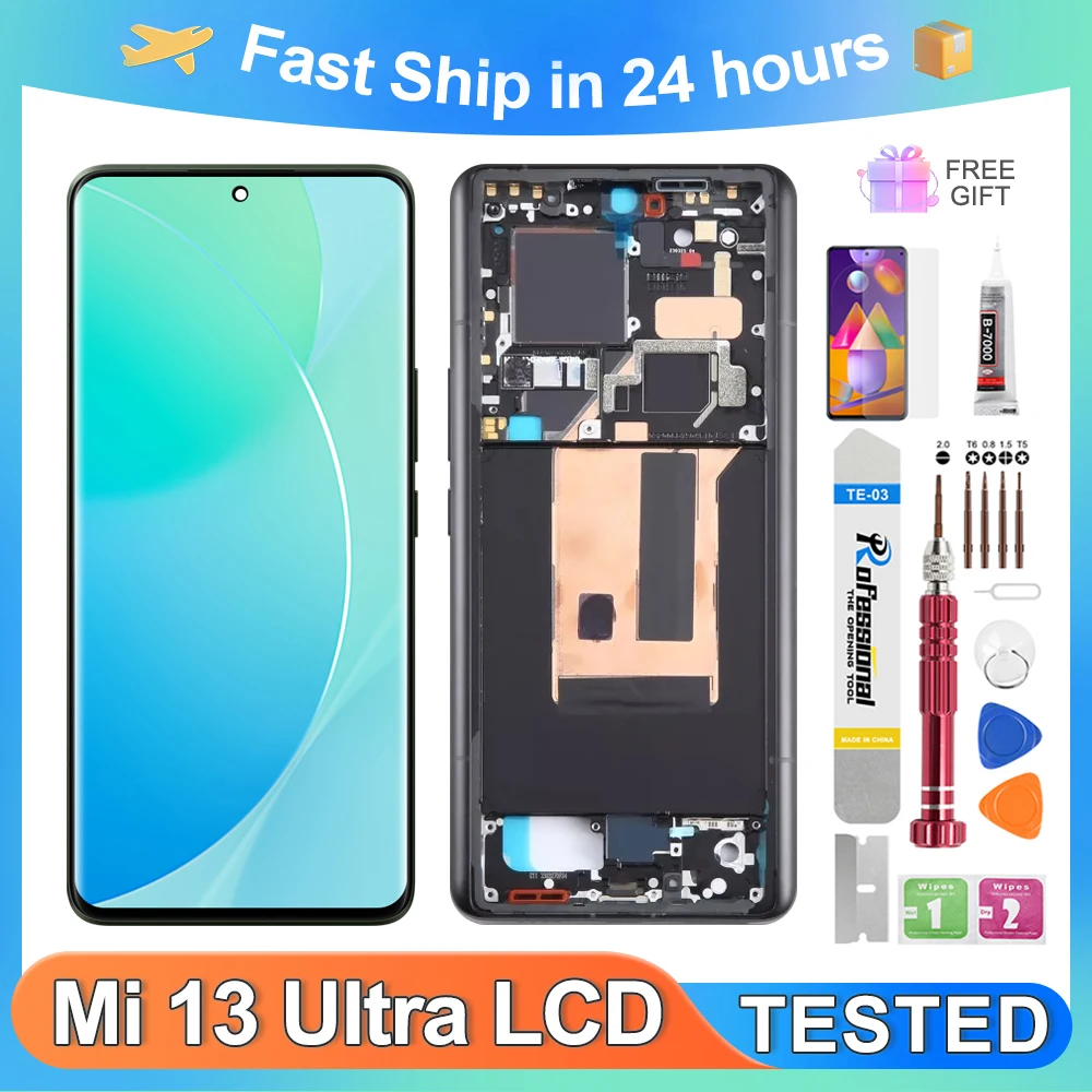 

ЖК-дисплей с сенсорным экраном и дигитайзером в сборе для Xiaomi 13 Ultra 6,73 ''Mi 13 Ultra 2304FPN6DC 2304FPN6DG