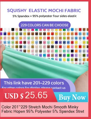 Farbe 01~40 Stretch Mochi Plüsch Minky Stoff 1mm Flor 95 % Polyester 5 % Spandex Stretch vierseitiger Plüschstoff für DIY Nähen Spielzeug – Detail 7