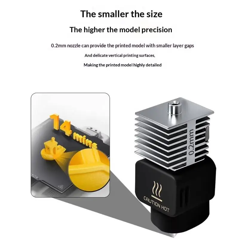 1 Pcs Metal Integrated Nozzle Hotend Kit 0.2 0.4 0.6 0.8mm For Bambu Lab A1 A1 Mini 3D Printer Printing Replacement Accessories