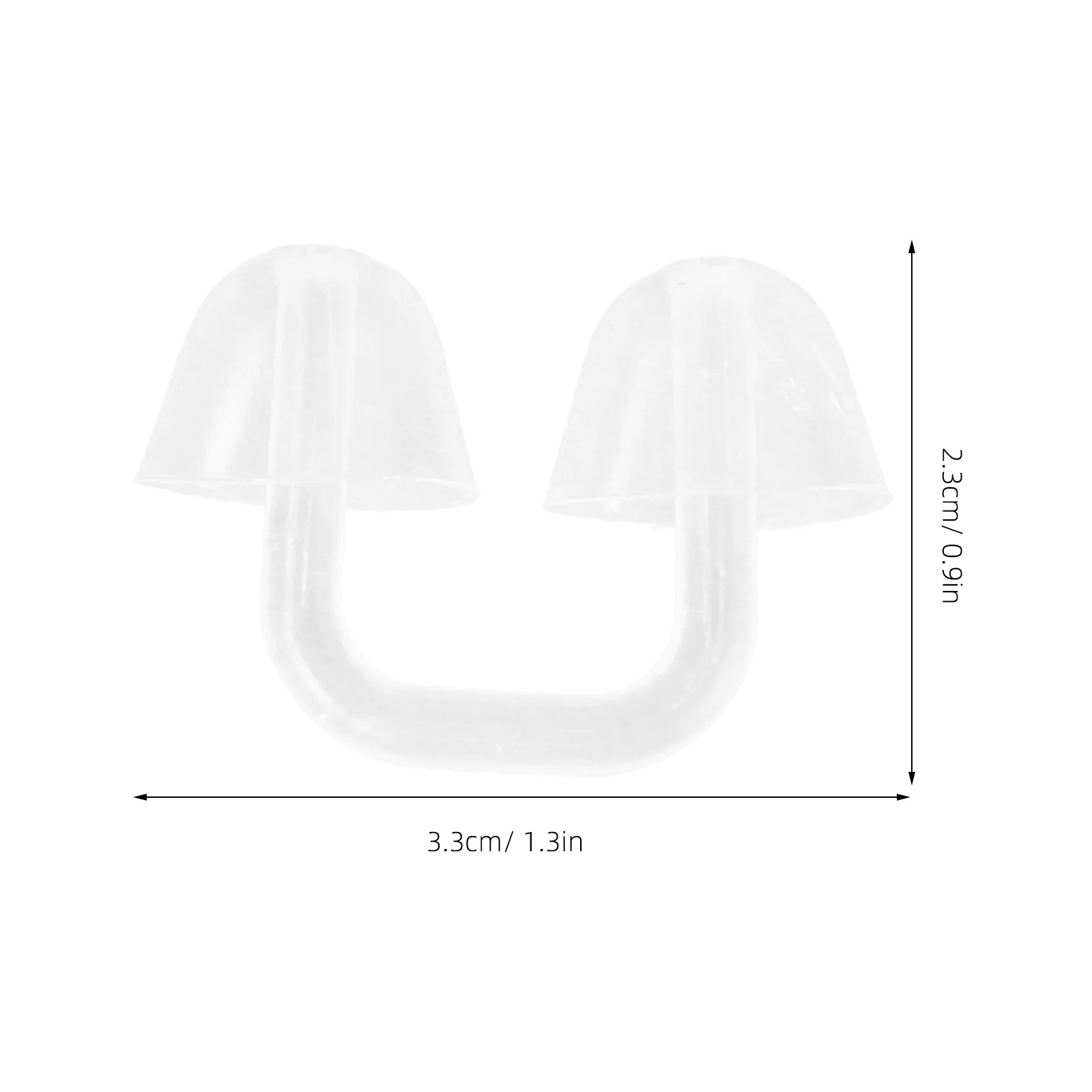 مشبك أنف للسباحة من أجل سدادات أنف السباحة الشفافة البلاستيكية خفيفة الوزن ومتينة لمعدات السلامة الرياضية في حمام السباحة #3
