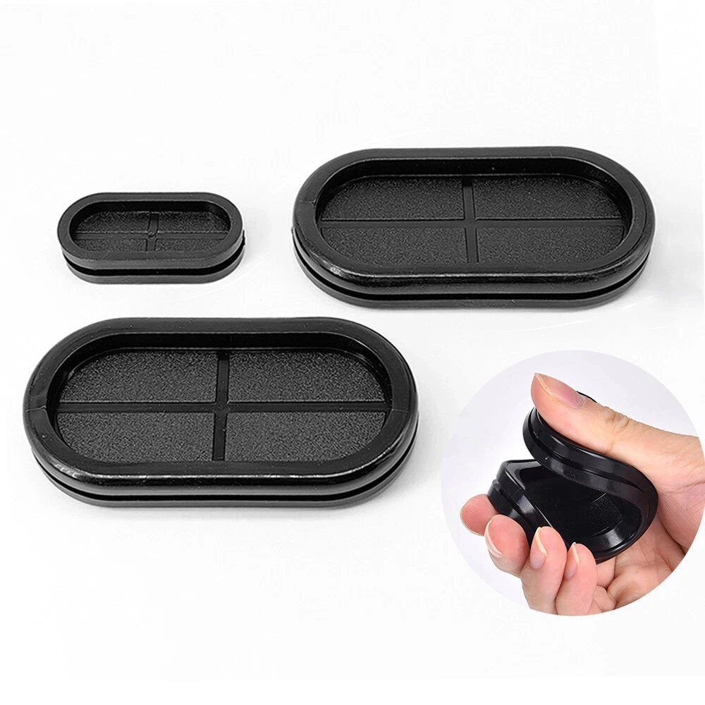 Oval Blanking Grommets Length 13~100mm Rubber Closed Blind Plug Bung Cable Wiring Protect Bushes