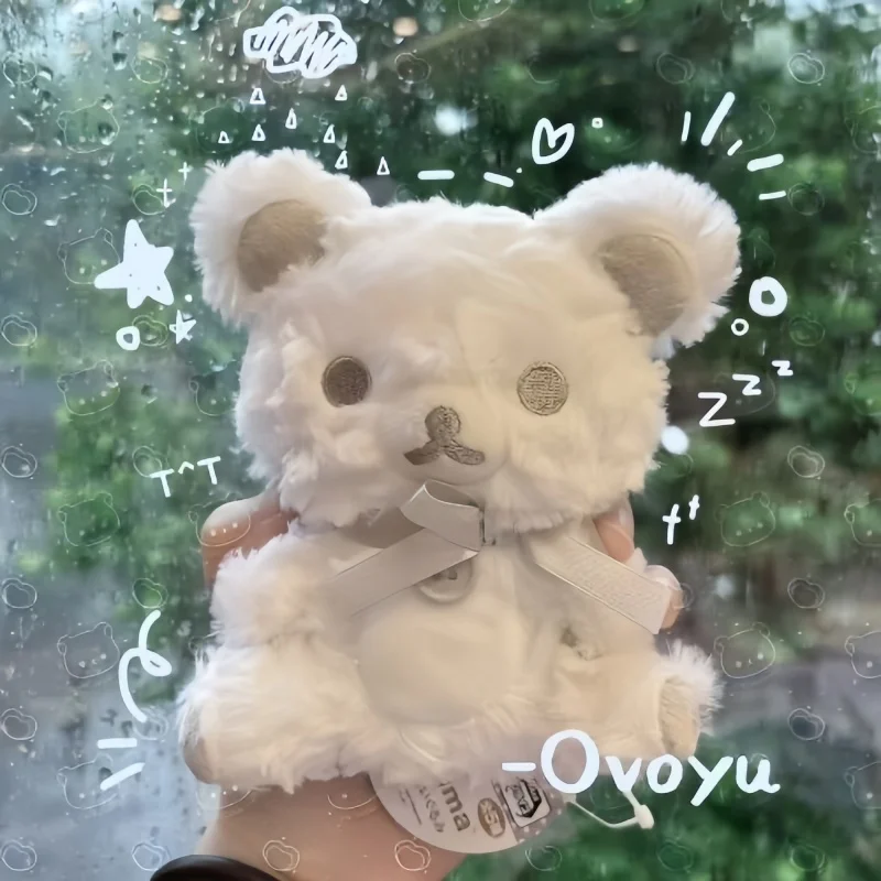 Nowa Seria Puszystych Rilakkum z Długimi Włosami Zimowy Wisiorek Super Miękki Pluszowy Kawaii Kreskówkowy Miś Słodki Pluszowy Zwierzak Dziewczęcy Uroczy Prezent