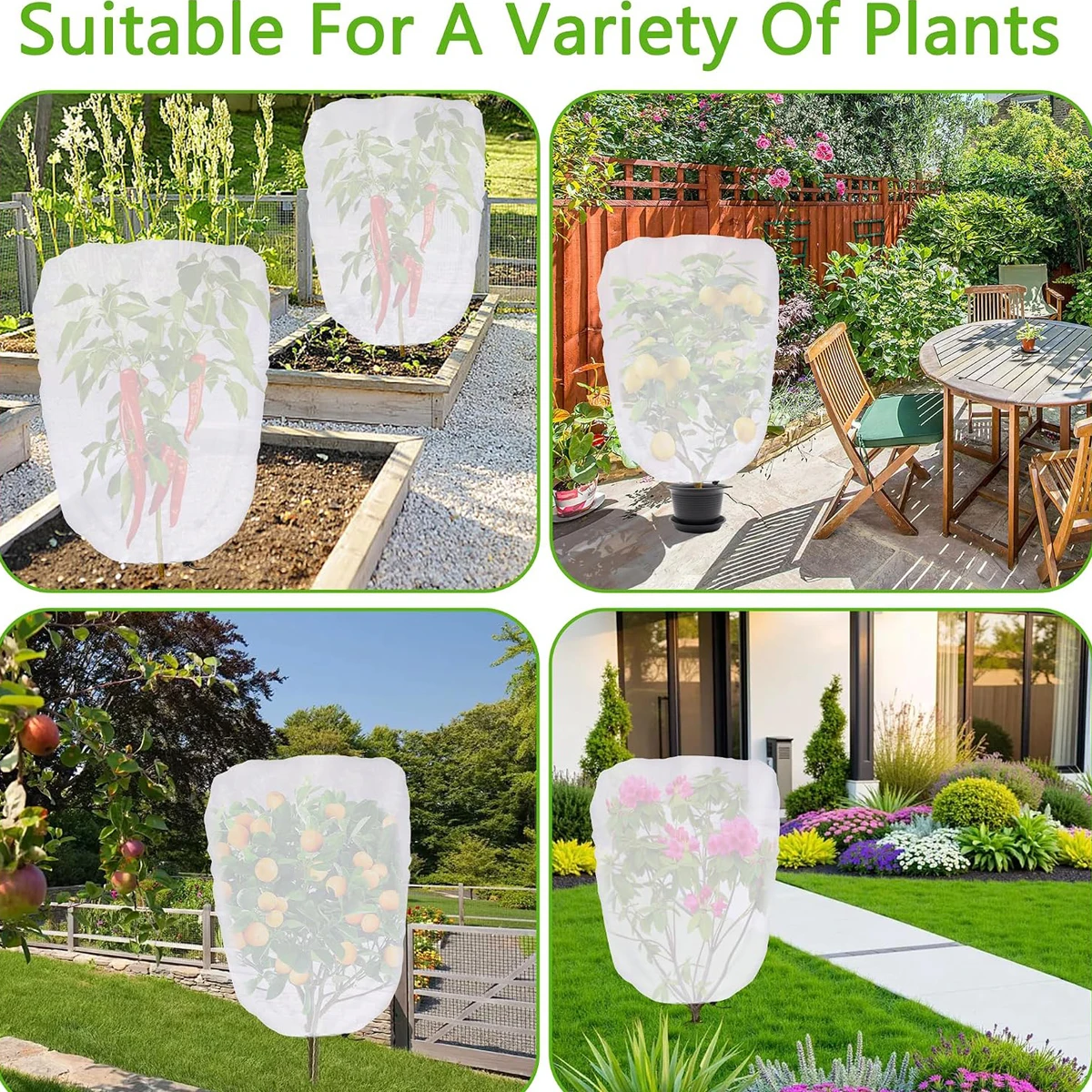 Durable Breathable Fine Mesh Plant Protection Tomato Stand Cover Anti-bird Net Insect Garden Insect-proof Gardening Plants Fruit