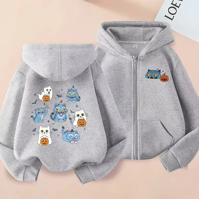 loween Personali Print Children's Hoodie Loose Overhead Sweatirt Sweet Cartoon Animation Long Sve Other Material 00%