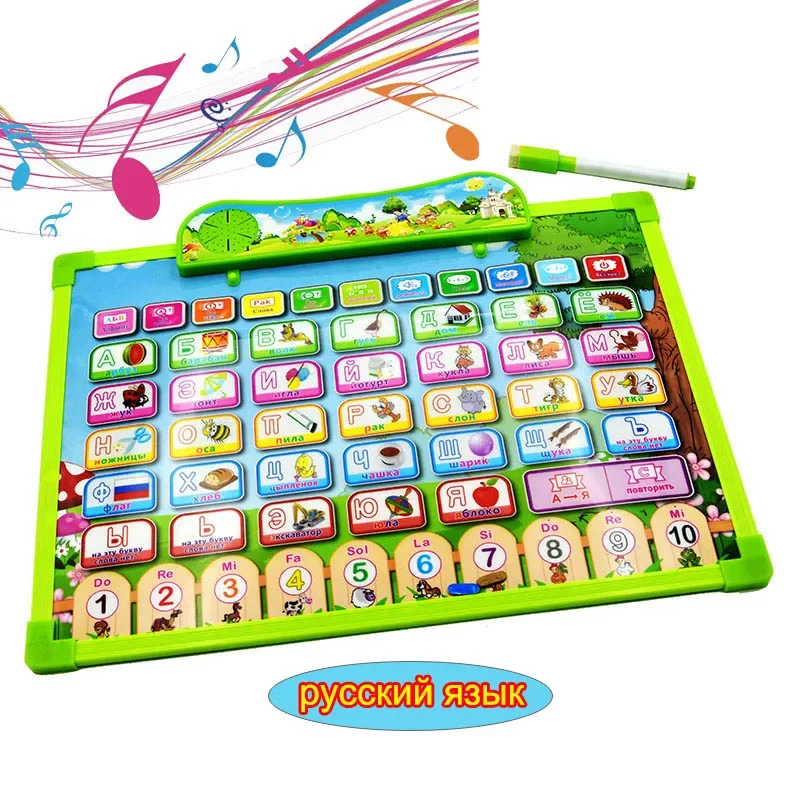 2 In 1 Russische Leren Machine Tablet En Tekentafel Schilderij Foto Elektronische Fonetische Baby Alfabet Muziek Speelgoed Beste Cadeau