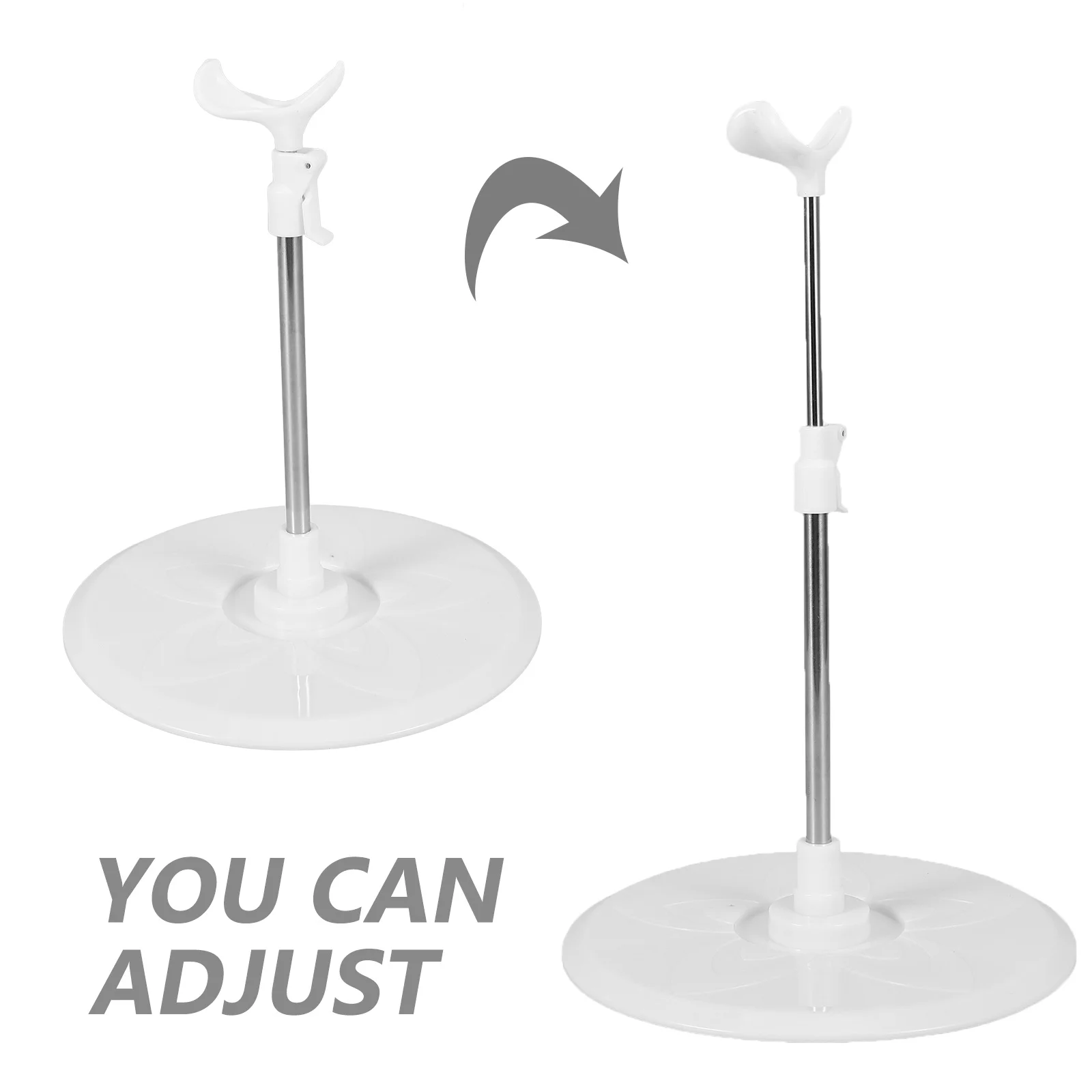 Support de base stable réglable en hauteur, en ABS et acier inoxydable, pour figurines, présentoir, support portable, support debout