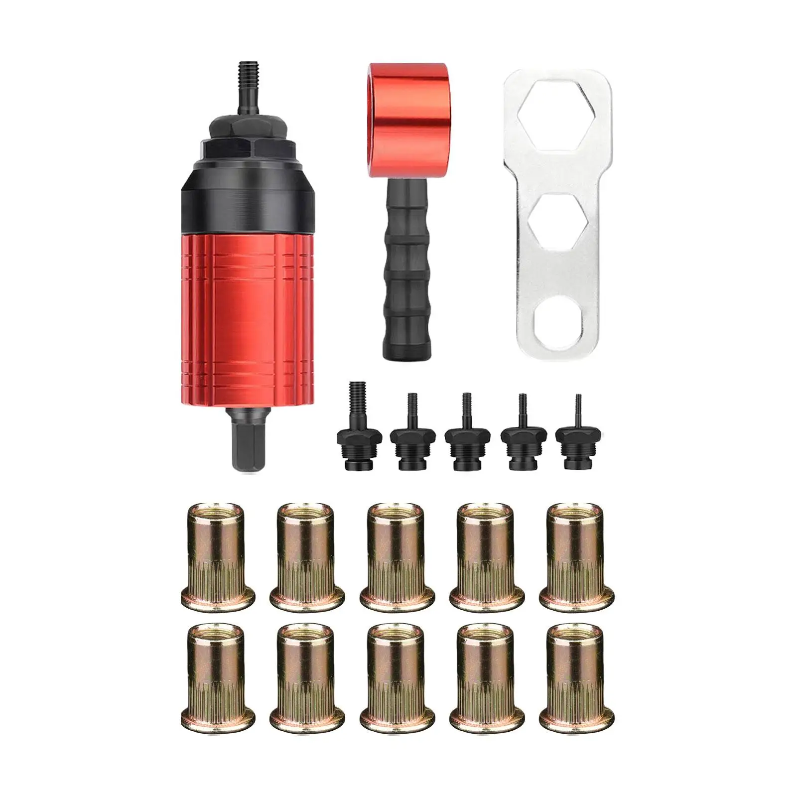 Rivet Nut Drill Adaptor Attachment Threaded Insert Installation Tool for Car