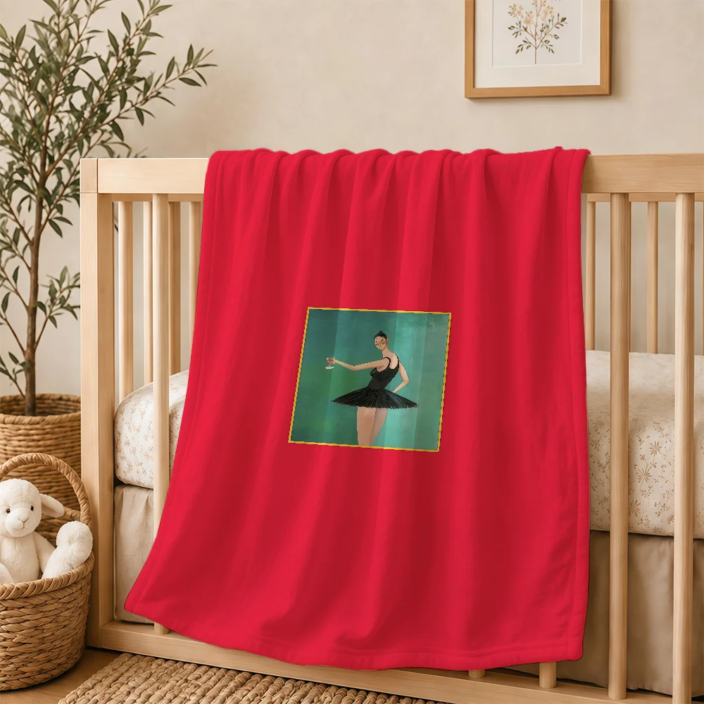 Singer K-Kanye West Funny Blanket For Soft Warm Knee For Bedroom Living Room Bed Sofa Camping Picnic Office Gift