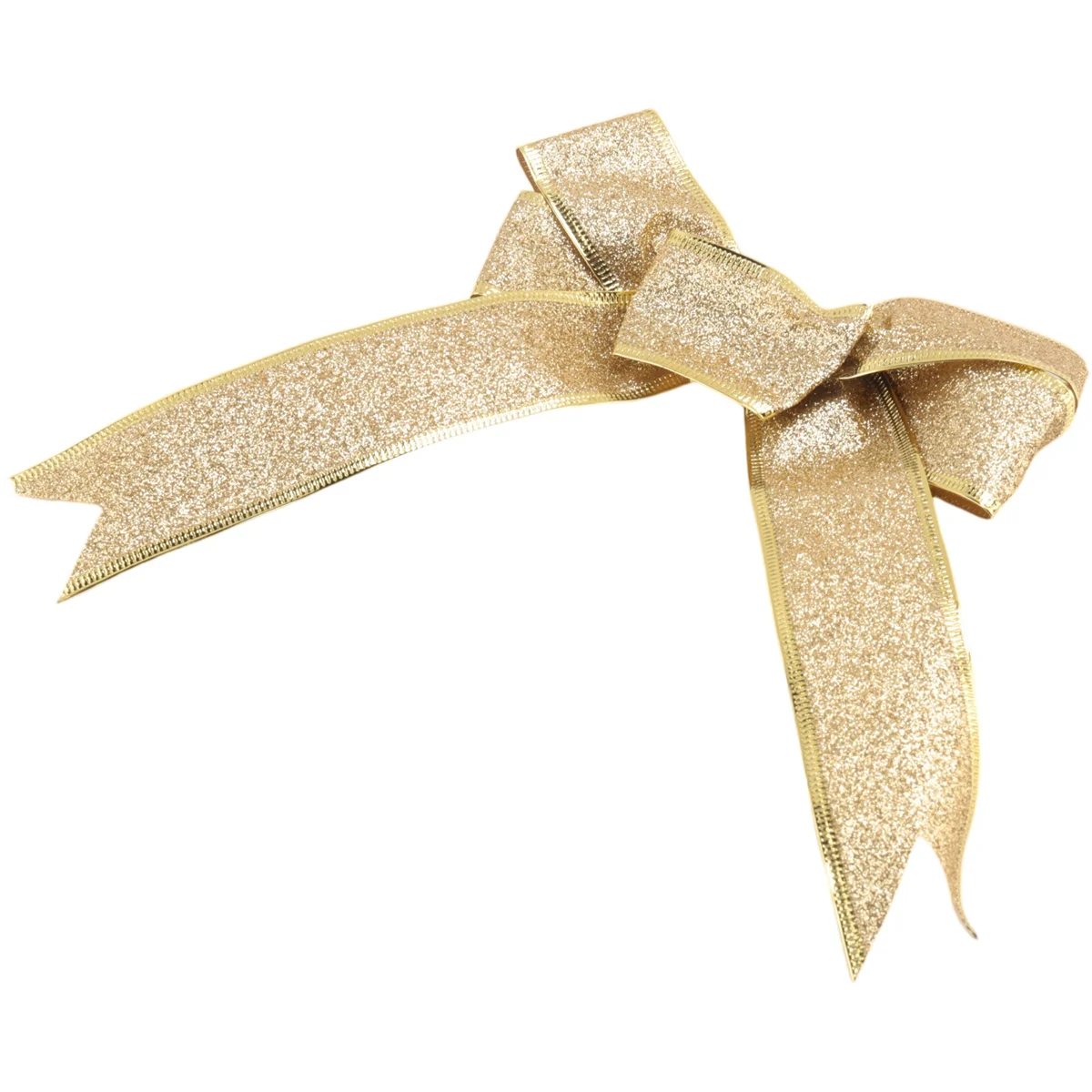 10 шт., украшения для рождественской елки, банты, лента, золото 25x21 см, рождественские украшения