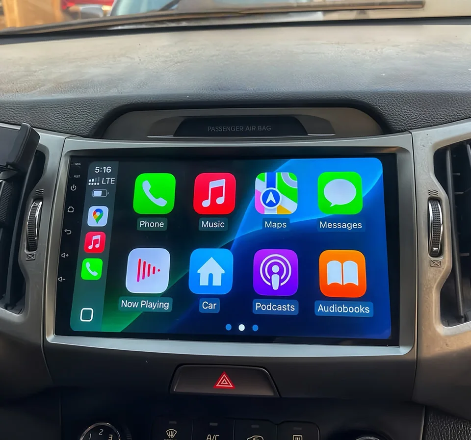 Android 14 8G Ram 128GB Car Auto Radio Stereo Music Video Head Unit For Kia Sportage 2010 - 2016 Carplay Auto 4G Lte WiFi RDS BT