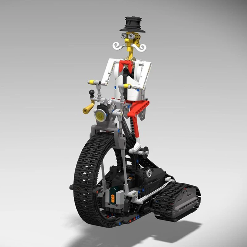

915PCS MOC Tracked Penny Farthing Building Blocks DIY Vintage Bicycle Vehicle Model Creative Engineering Construction Toy
