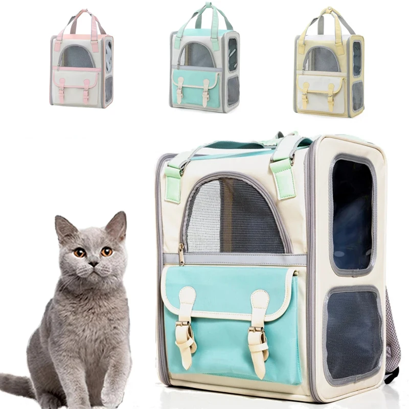 

Portable Breathable Foldable Pet Carriers Bags Transport Backpack Bag Travel Transparent Bag Carrier Pet For Cat Small Dogs Pet