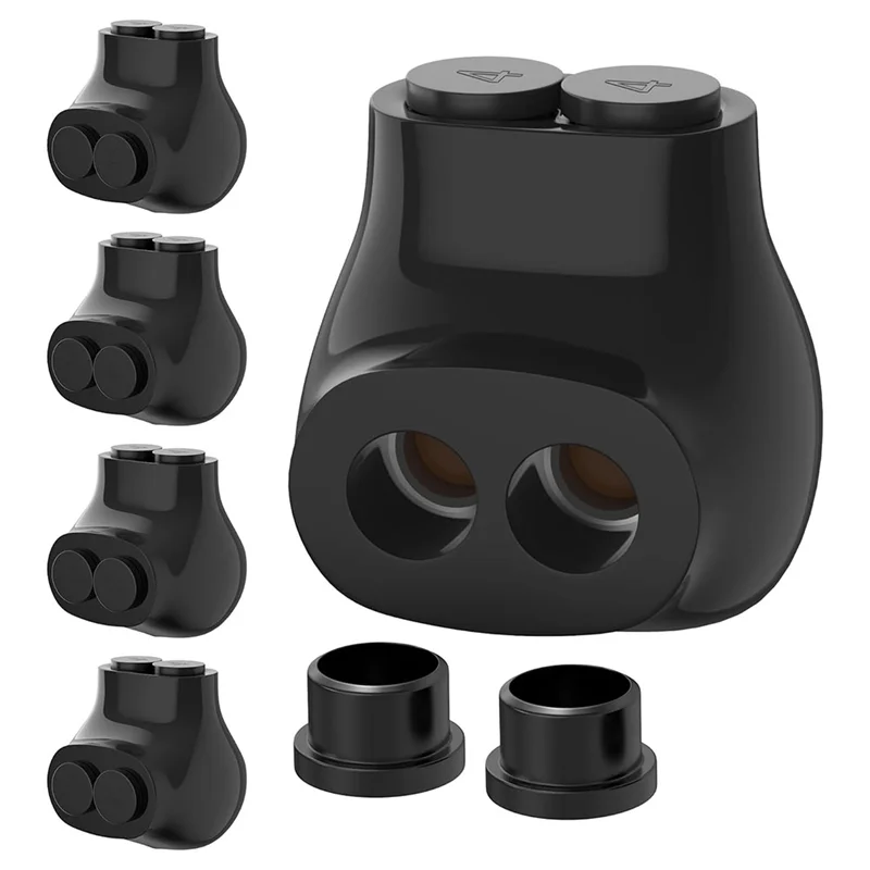 YLS-4-14 AWG Aluminum To Copper Wire Connectors 2 Port Insulated Multi Tap 5 Pack Single-Sided Entry