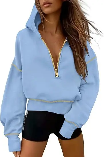 Winter Pullover Sweater Women Tops Zipper Boho Cat Casual Long Sleeve Pull Female Solid Hooded Sweaters Pullovers
