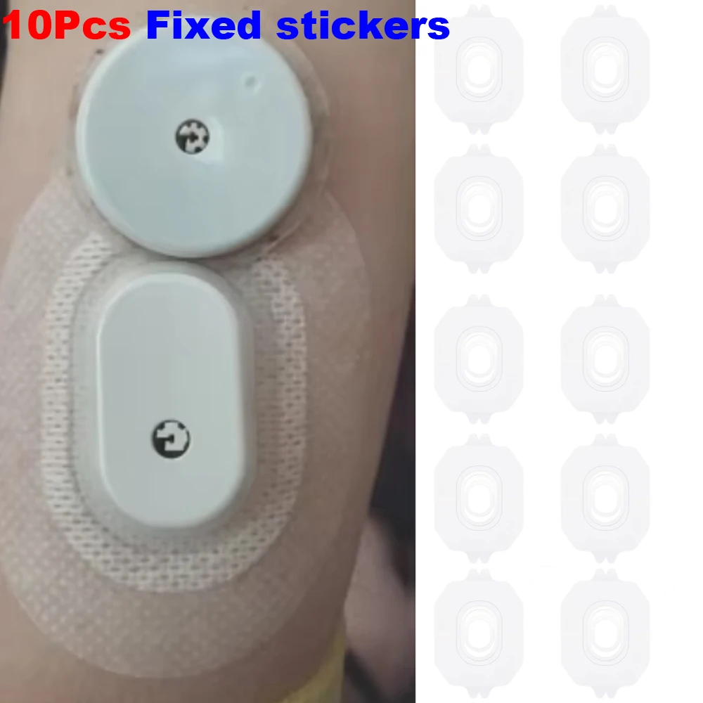 10Pcs Fixed Waterproof Sensor Stickers for Sibionic GS1 Reinforced Adhesive Tape for Dynamic Blood Glucose Sensor Cover Patches