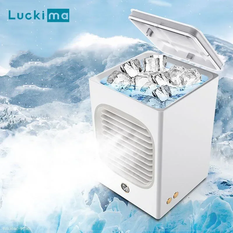 

Multifunctional Air Cooling Fan Cooler Humidifier Portable Air Conditioner for Home Office 4000mAh USB Rechageable Mini Desk Fan