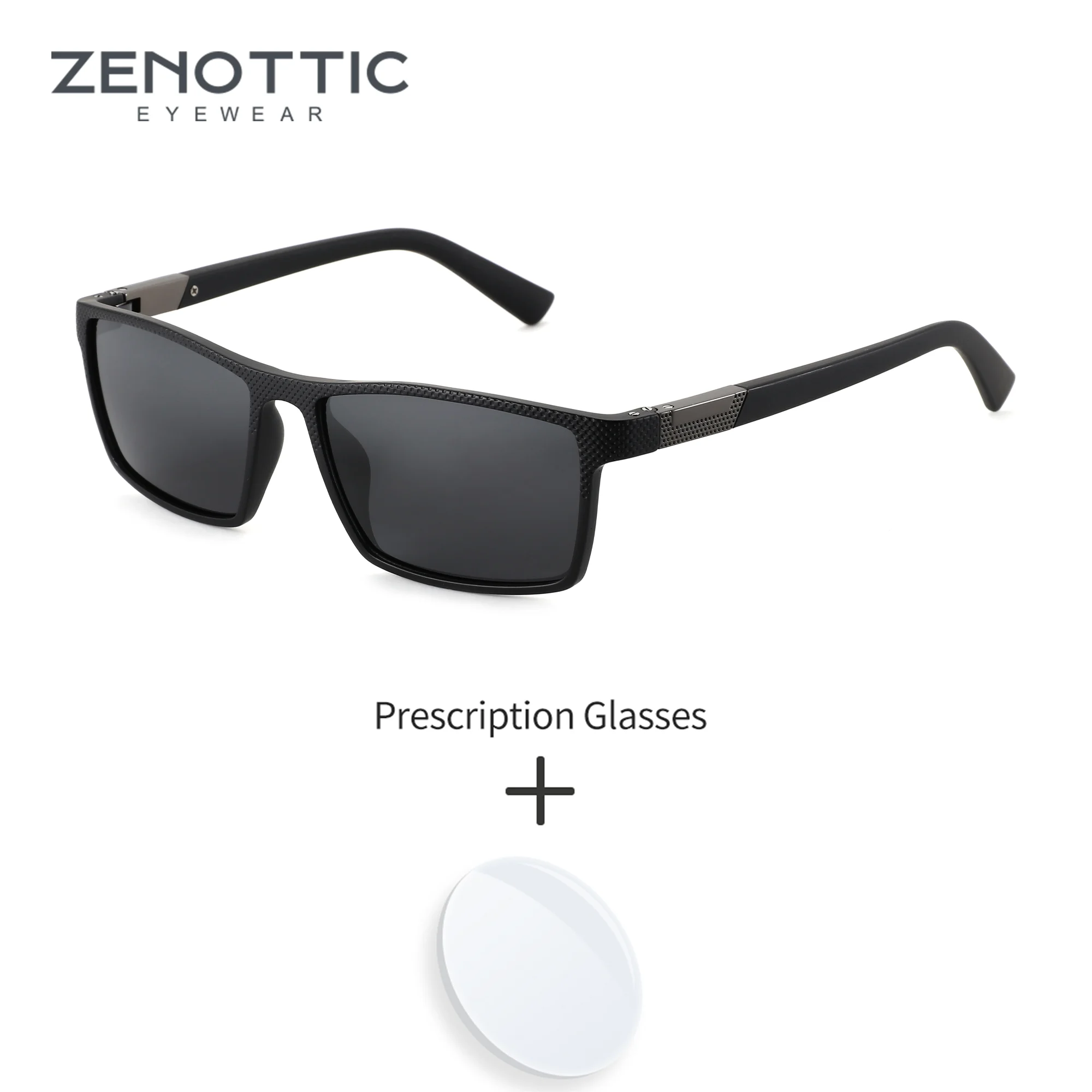 

ZENOTTIC L размер модные поляризационные солнцезащитные очки TR90 UV400 по рецепту для мужчин квадратные прогрессивные/оптические солнцезащитные очки для близорукости
