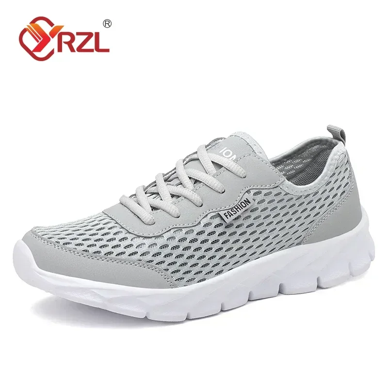 YRZL New Running Shoes for Men Breathable Sports Shoes Light Weight Fashion Summer Plus Size 38-48 Breathable Sneakers for Men