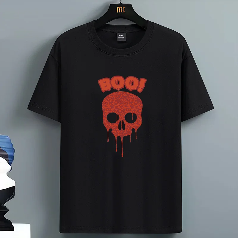 

BOO! Printed T-shirts for Men High Quality 100% Cotton O-neck Short Sleeved Summer Daily Casual Sports Cool Tees City Vibe Tops
