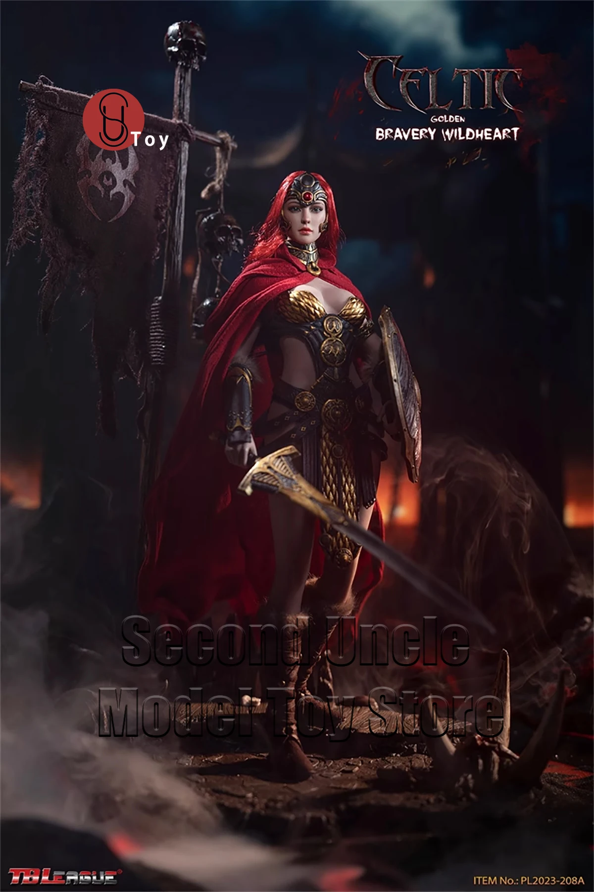 

TBLeague PL2023-208 1/6 Celtic Bravery Wildheart Golden Action Figure Model 12'' Female Soldier Action Doll Full Set Toys