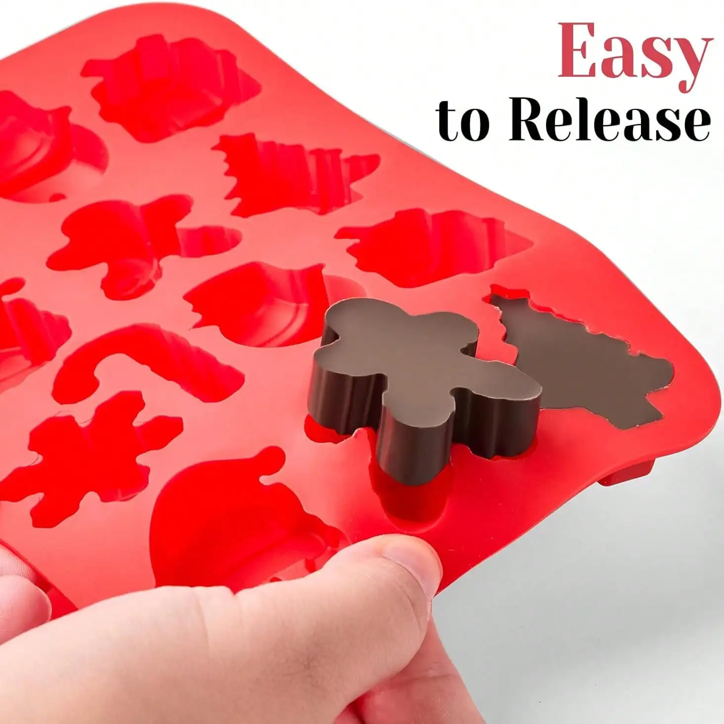 1-2 PCS Christmas 3D Snowflake Silicone Chocolate Molds - Candy Molds for Jelly, Ice Cube，Essential Baking Tools for Holiday DIY