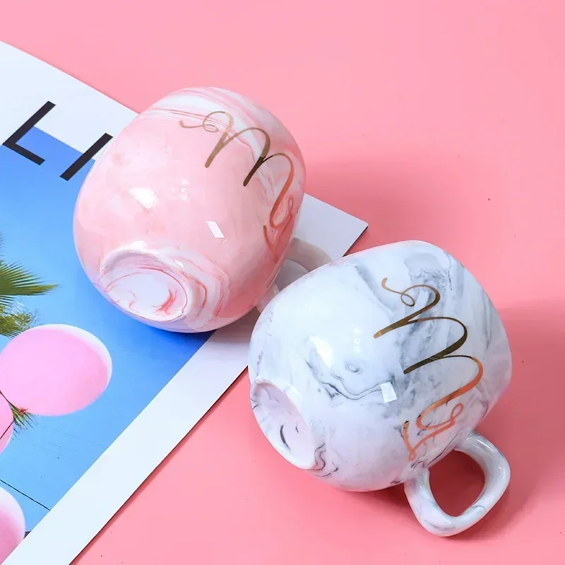 Hot Sale Ins 72*85mm 350ml Pink Grey Flamingo  Cute Cat Foot Ceramic Mug Travel Coffee Cup