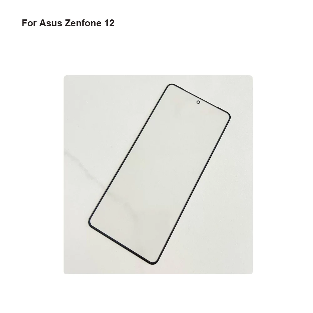 Lente de cristal LCD frontal para Asus Zenfone 12, Panel de pantalla táctil para Asus Zenfone12, pantalla exterior de cristal sin flexibilidad