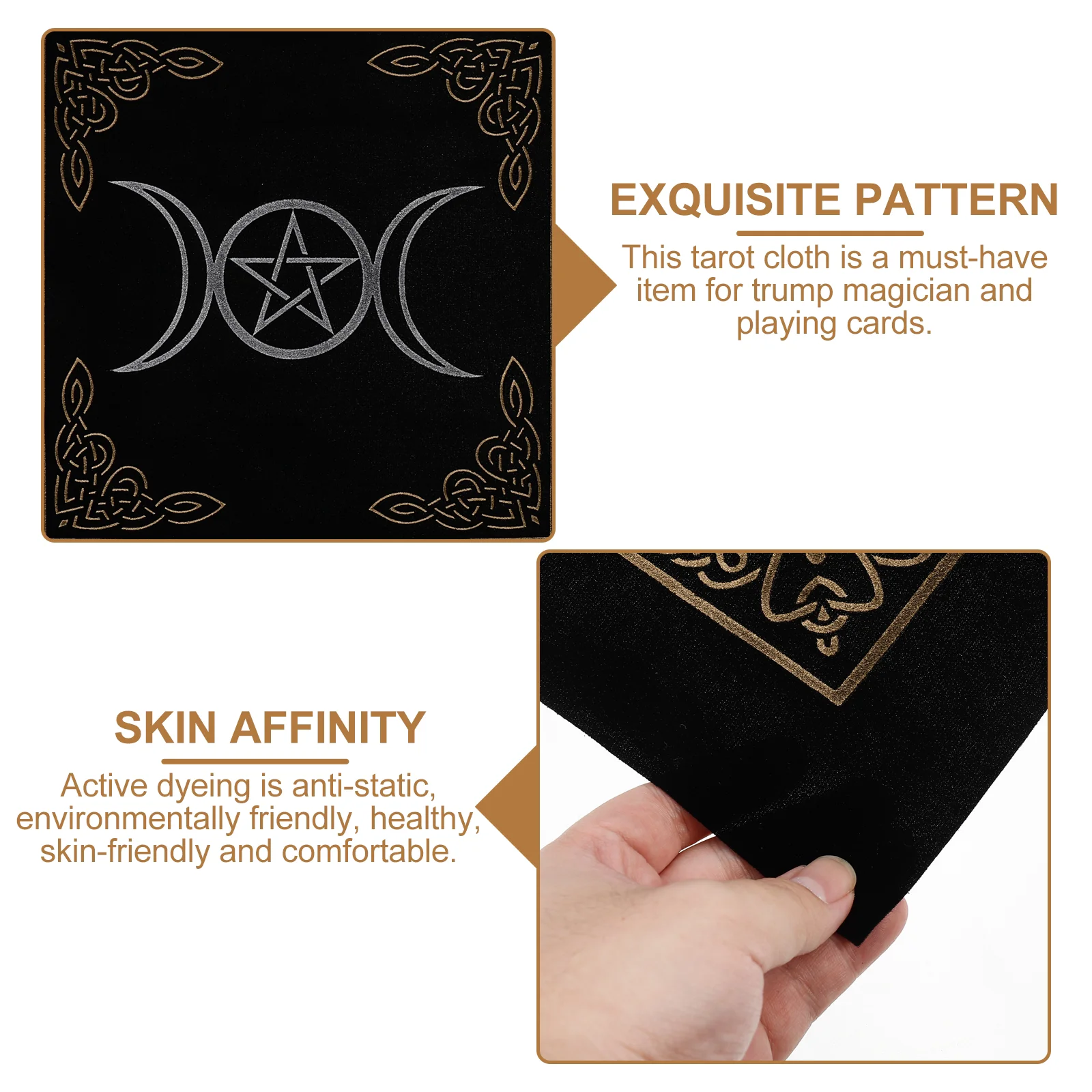 1 Set Tarot Table Cloth Divination Altar Velour Tablecloth with Tarot Cards Storage Bag Tarot Divination Table Cloth