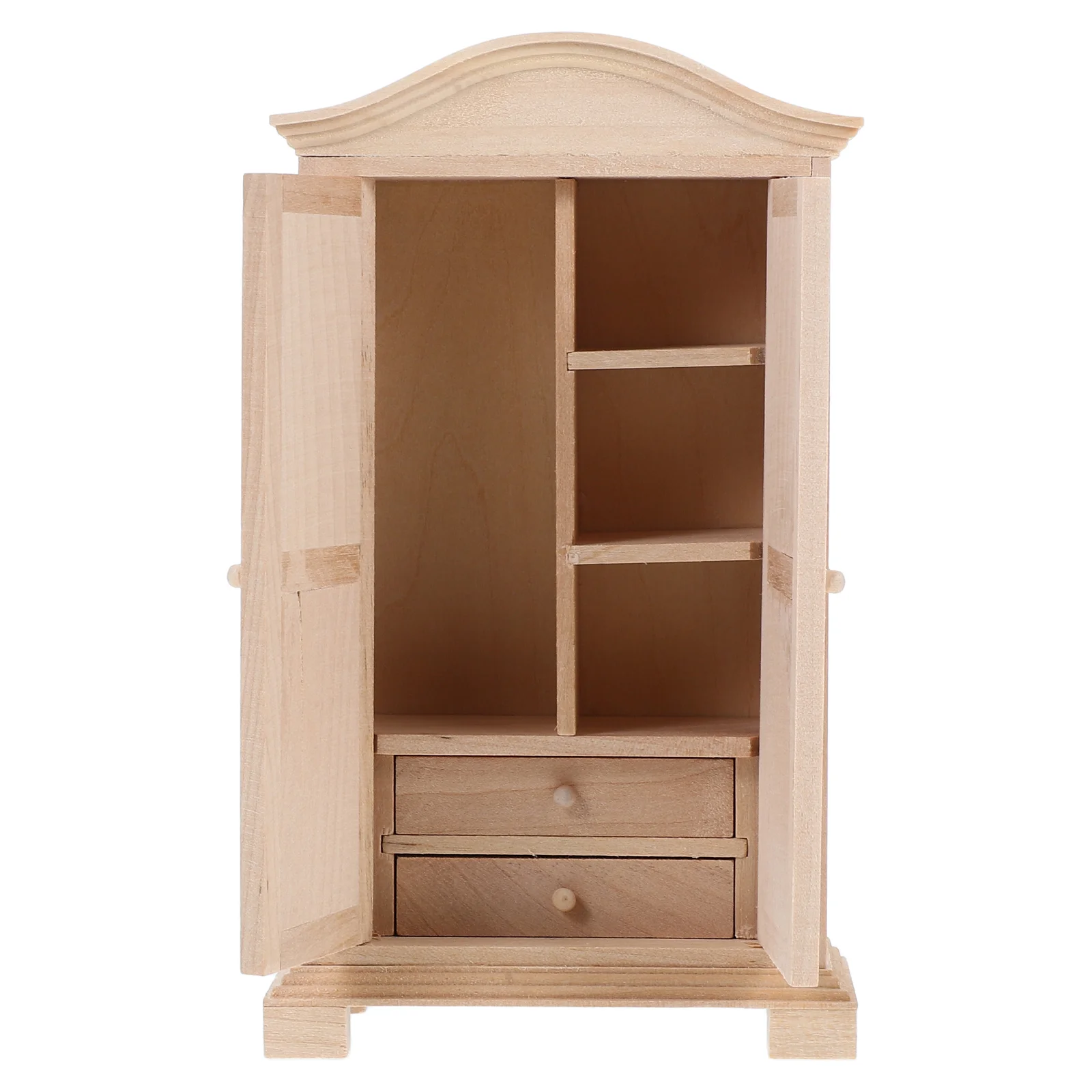 Mini Wardrobe Ornaments Supplementary Decoration House Cabinet Miniature Furniture Model Wood Versatile