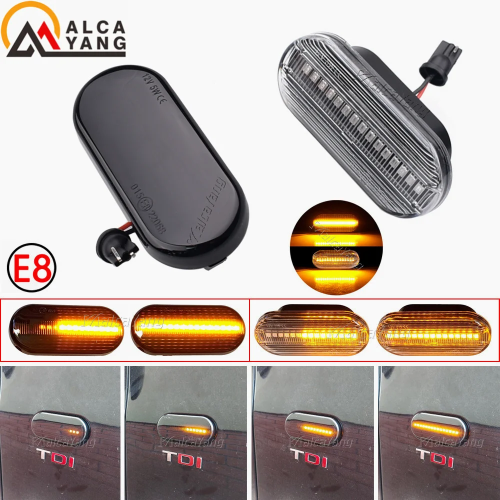 2 pieces Led Dynamic Side Marker Turn Signal Light For Volkswagen VW Bora Golf 3 4 Passat 3BG Polo SB6 Sequential Blinker Light