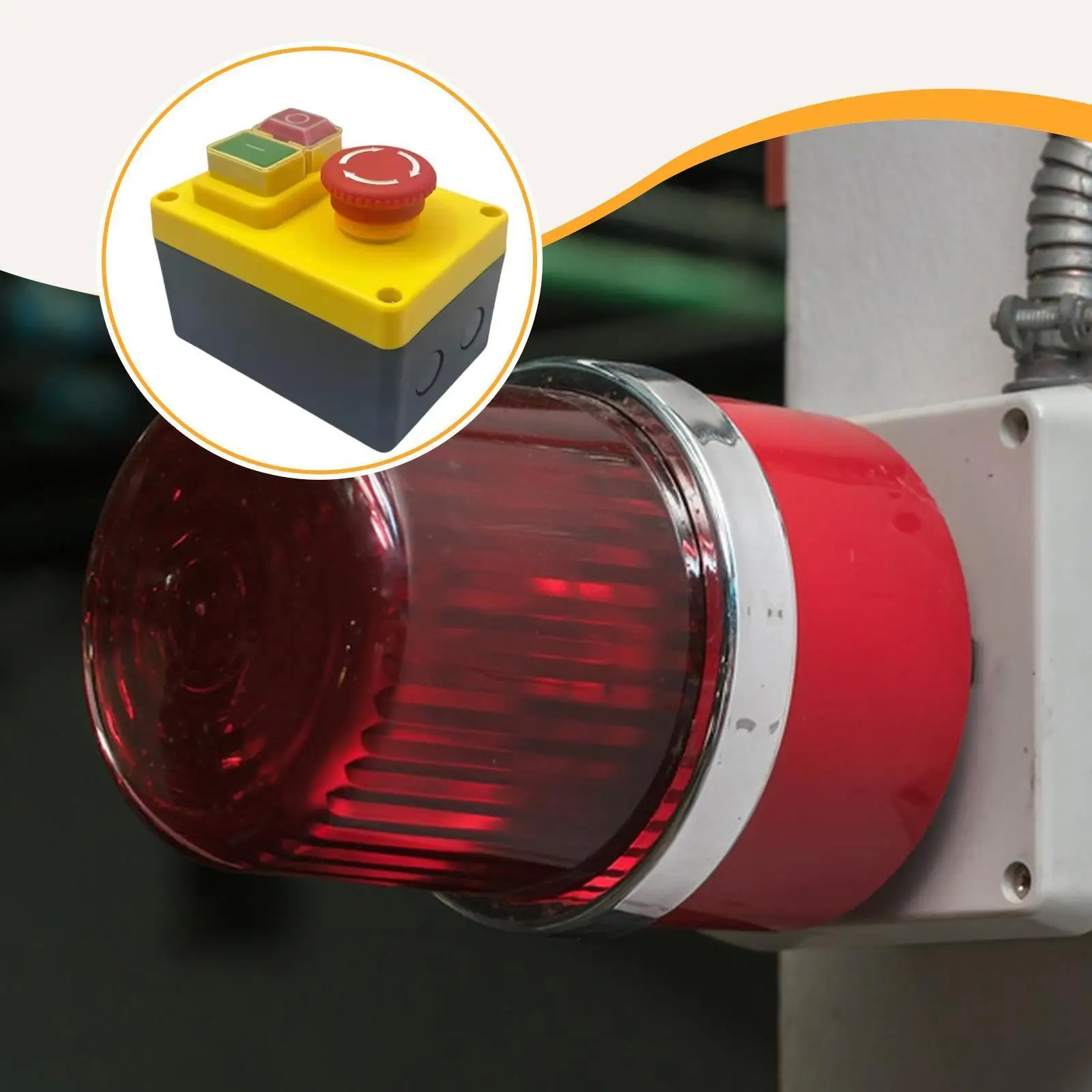 

Electromagnetic Switch Emergency Stop Push Button Switch Sturdy Multiuse Undervoltage Protection for Slicing Machine Supplies