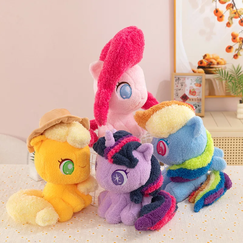 

Little Pony Q Version Plush Toy Sitting Pose Twilight Sparkle Rainbow Dash Pinkie Pie Soft Stuffed Animal Birthday Gift
