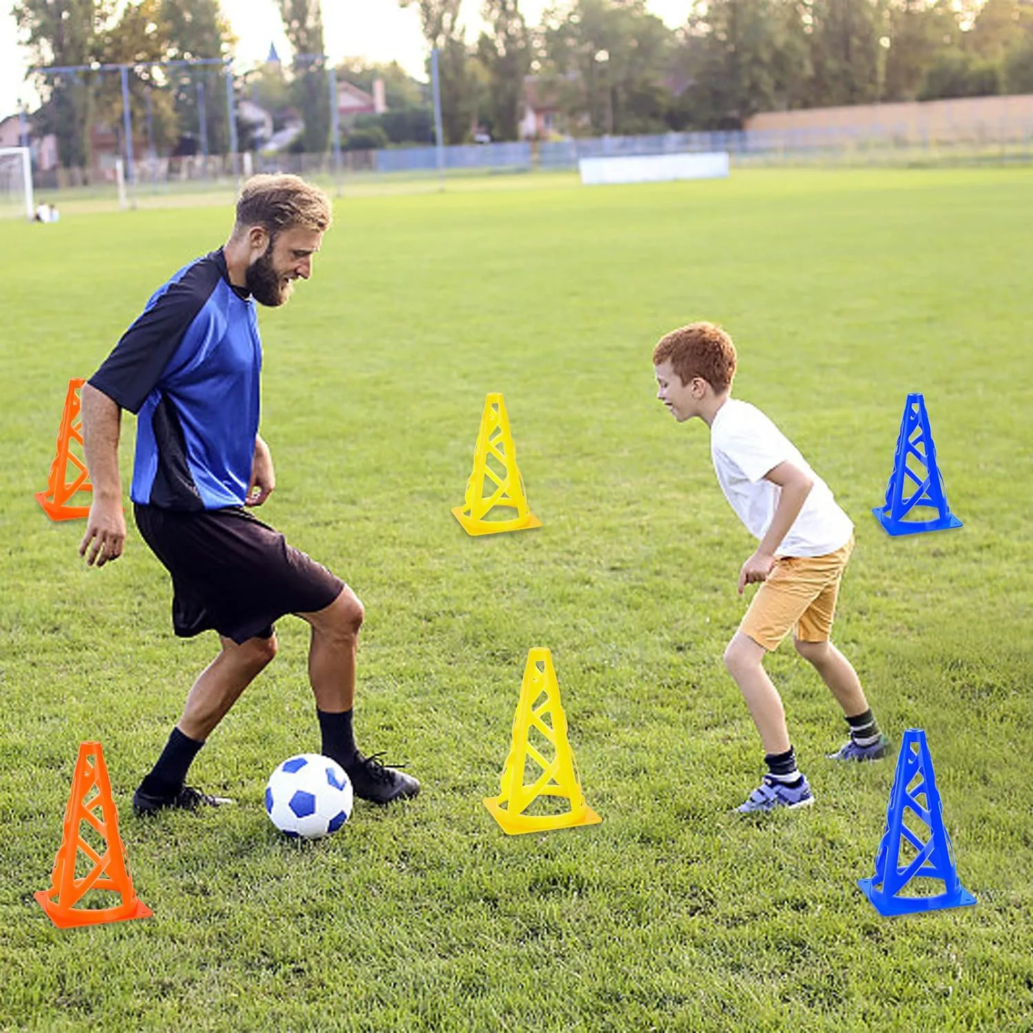 10Pcs Soccer Training Cones Basketball Markers Field Marker Holder Cones for Kids and Adults Speed Grab Drills and Training