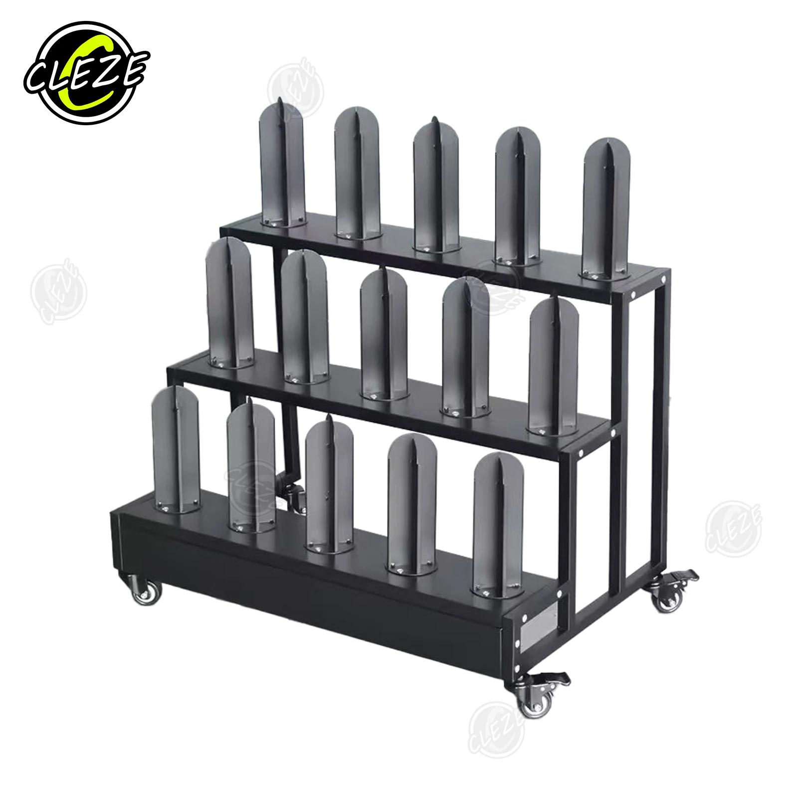 CLEZE Professional Mobile Vinyl Wrap Roll Holder Floor Rack for Vertical Film Storage PPF Window Tint Car Wrapping Tools