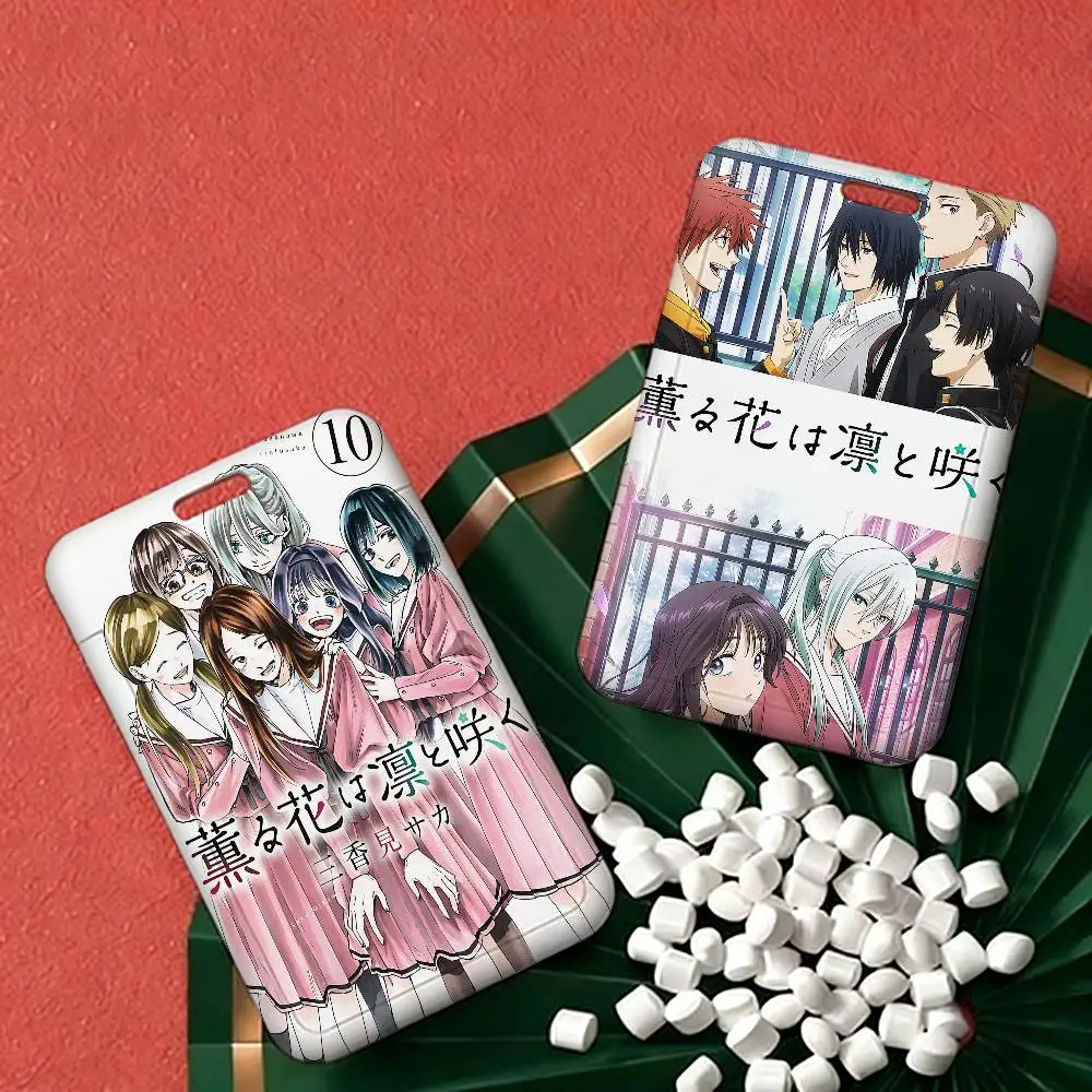 Anime T-The Fragrant Flower Blooms With Dignity Porte-cartes en plastique pour carte de transport, carte de travail et carte d'identité, et protège-carte d'identité pour infirmière
