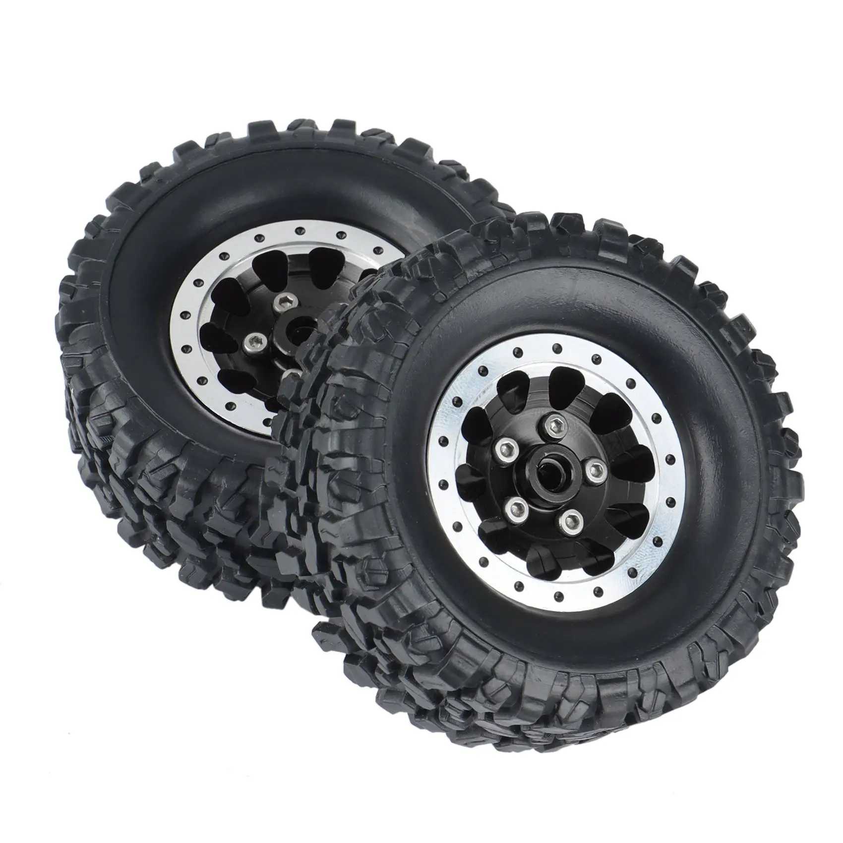 BAAA-4 шт. Металлический обод ступицы колеса с замком и набор резиновых шин для WPL C14 C24 B14 B24 B36 MN D90 MN99S Детали для обновления радиоуправляемого автомобиля, 2