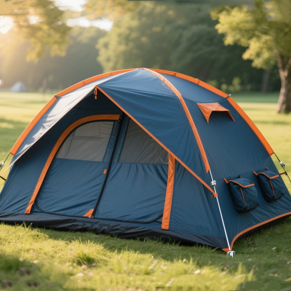

STLF Factory Custom Automatic Pop-Up Instant Camping Tent for Outdoor Waterproof Oxford Fabric Person with Two Doors for Summer