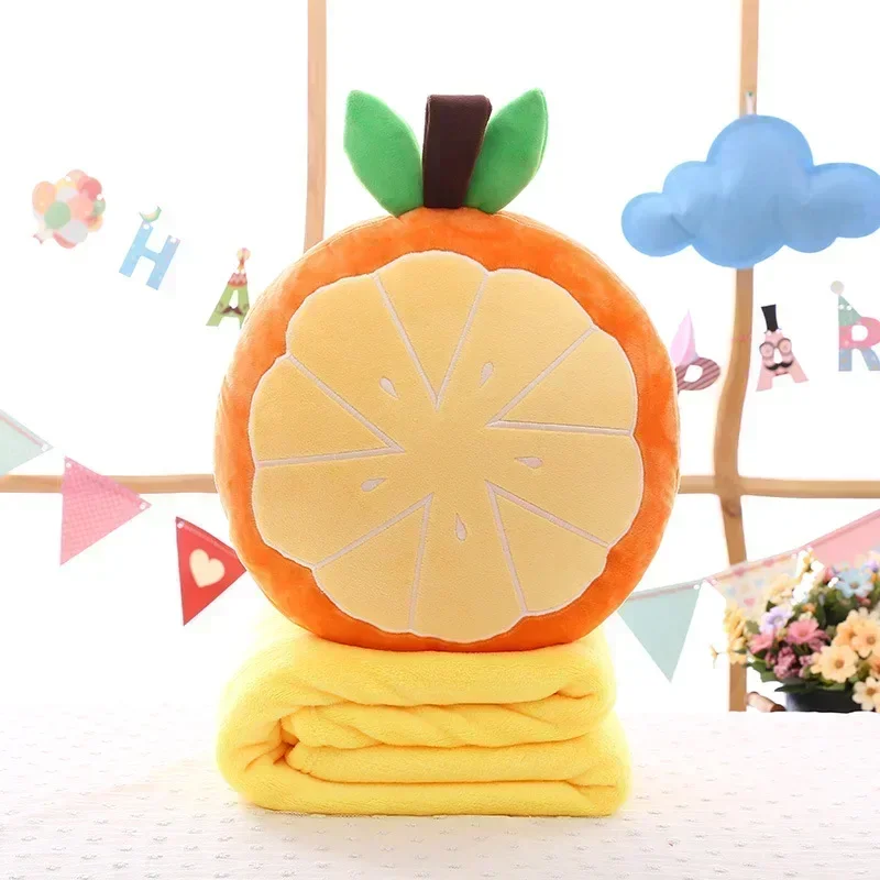 2 in 1 Pillow blanket filling fruit vegetables food Anti-stress soft plush creative pillow cushion hobby Children gift toy