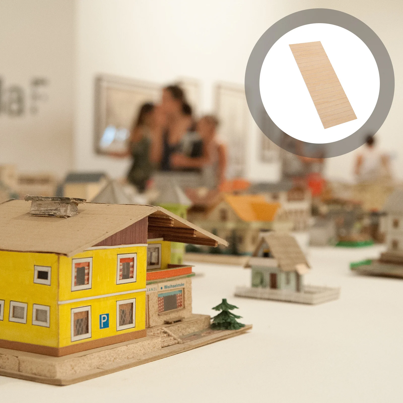 

Miniature Skirting Board Plywood Mini House Skirting Board Landscape Decoration Accessories DIY Craft Tiny Wall Decor