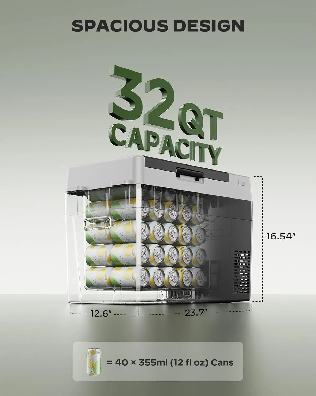 MSCAF02B-32 / Kulkas Mobil, 32QT, Hitam