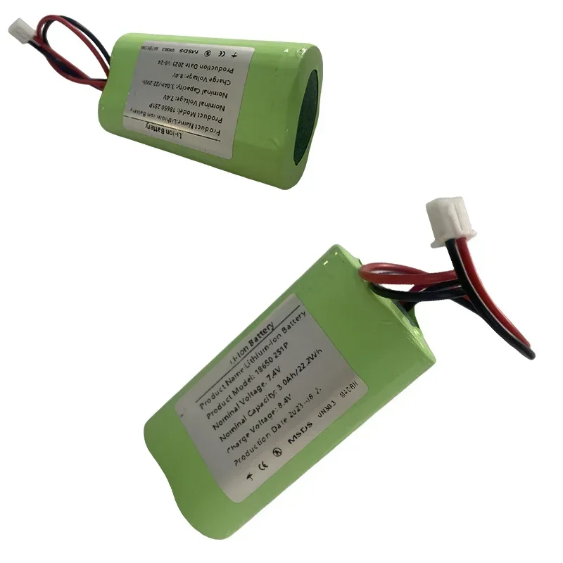 Paquete de batería de iones de litio recargable 2S1P 18650, 7,4 V, 3000mah, adecuado para cámara, juguete eléctrico, iluminación LED