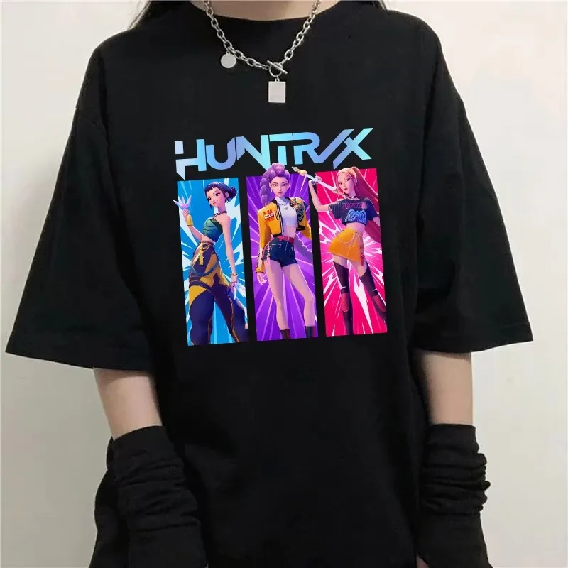 귀여운 K-pop 악마 퇴치자 루미 미라 Zpey 영화 그래픽 티셔츠 남녀 공용 하라주쿠 Y2k 탑스 패션 캐주얼 스웨트셔츠 유니섹스 티