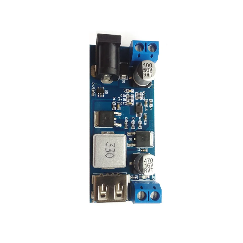 

DC-DC 24V/12V to 5V 5A Step Down Power Supply Board Buck Converter Adjustable USB Buck Charging Power Supply Module for Phone