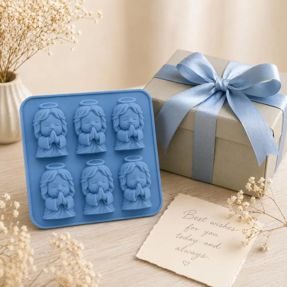 Angel Ice Cube Tray Food Grade Ice Mold Angel Shape Ice Tray Soft Silicone Mold for 3d Angel Cubes Easy Release Cube for Parties - view 4