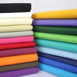 Canvas Cotton Fabric Soft By The Meter for Pillowcases Bags Tablecloth Sewing Smooth Upholstery Cloth Plain Textured Black White