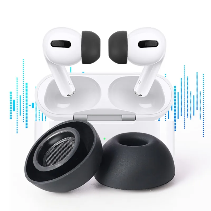 Replacement in-Ear Earplug for Apple AirPods Pro with Anti Slip Earhooks Protector for Earphone Soft Silicone Eartip Earbuds Cap