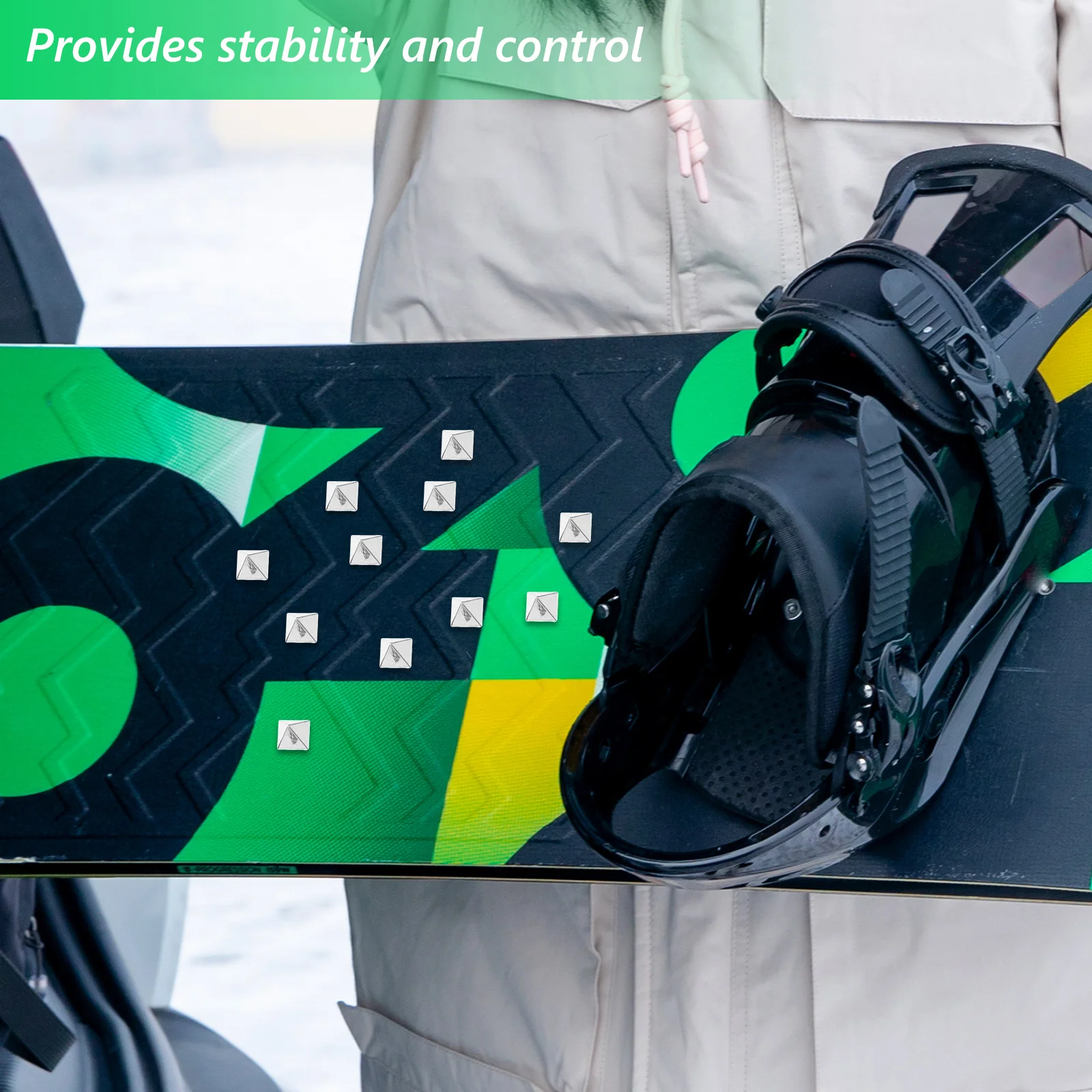 5 قطعة منصات مكافحة زلة على الجليد سبائك الزنك الهرم ترصيع في الهواء الطلق التزلج قبضة القدم على الجليد اكسسوارات التزلج الهرم ترصيع