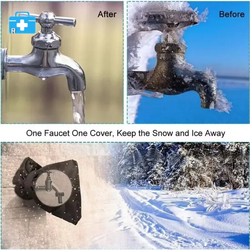 pack of 500，Customized size insulated faucet hose bib faucet cover waterproof socks outdoor faucet cover winter antifreeze