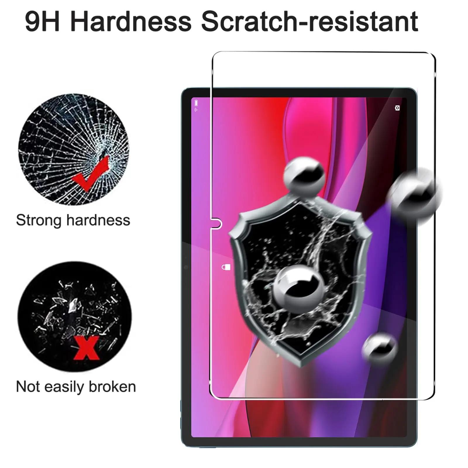 Tempered Glass for Lenovo Yoga Tab Plus/Lenovo Idea Tab Pro 12.7" Screen Protector without bubble 9H Hardness Scratch Resistant