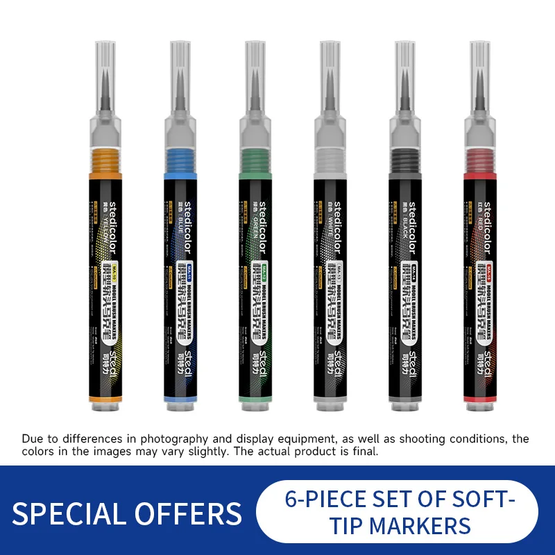 STEDI Watergebaseerde Soft Tip Marker Pen Model Schildergereedschap Zelfnivellerend DIY Figuur 3D Print Model Kleurpen